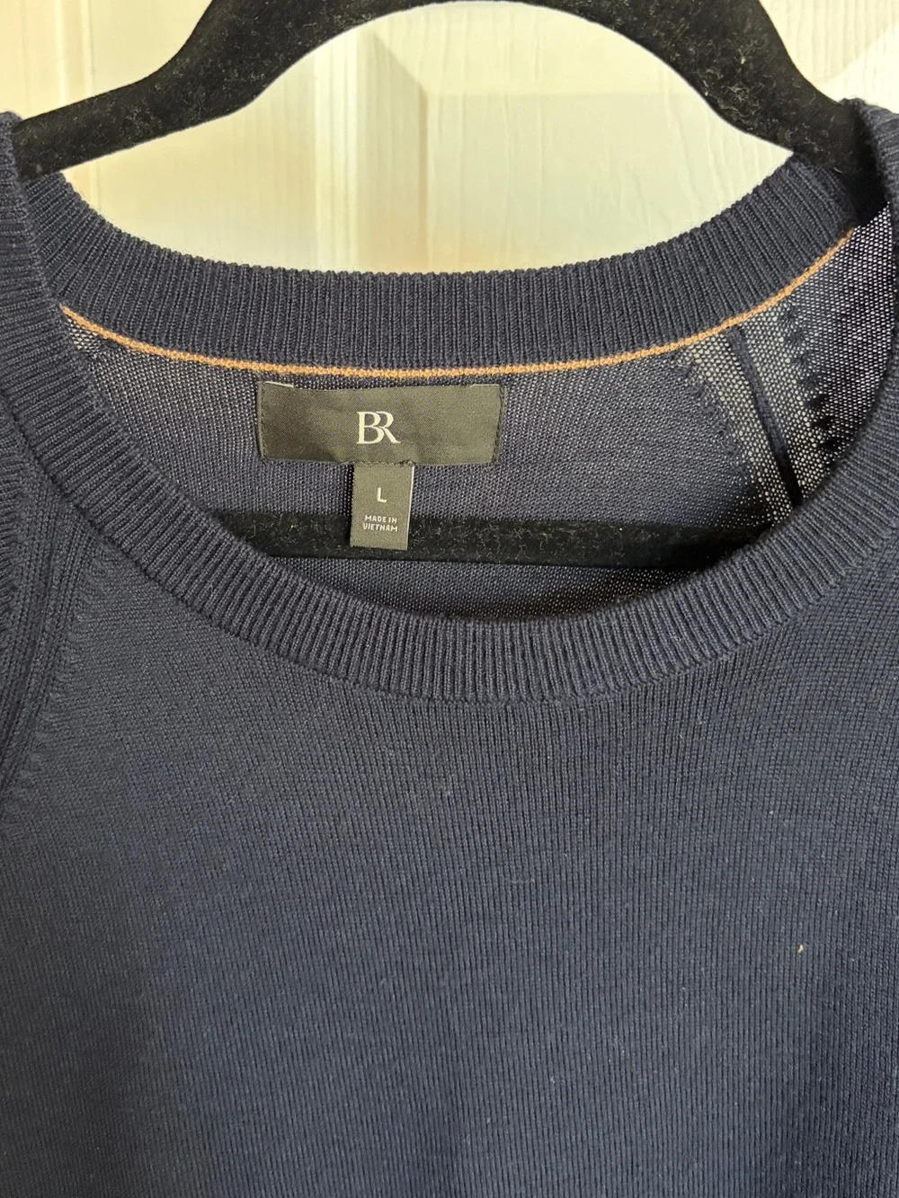 Banana Republic Merino Wool Crewneck Sweater in Navy Blue
